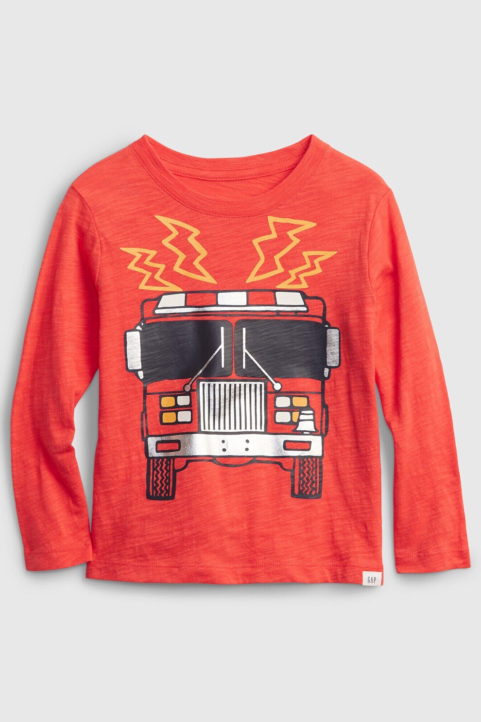 GAP, Bluza din bumbac cu imprimeu grafic, Oranj mandarina