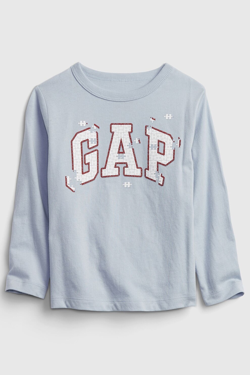 GAP, Bluza din bumbac organic cu imprimeu logo, Albastru pastel
