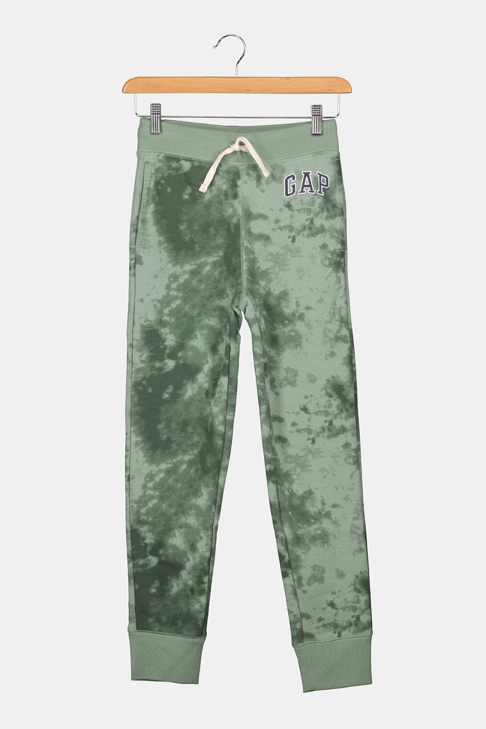 GAP, Pantaloni sport cu model abstract, Verde feriga
