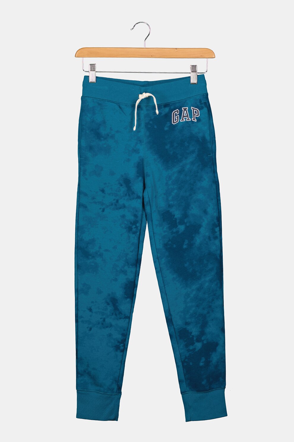 GAP, Pantaloni sport cu model abstract, Albastru petrol