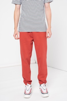 GAP, Pantaloni sport din amestec de bumbac cu croiala conica, Oranj stins GAP, Pantaloni sport din amestec de bumbac cu croiala conica, Oranj stins