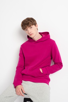 GAP, Hanorac din amestec de bumbac cu buzunar kangaroo, Roz inchis GAP, Hanorac din amestec de bumbac cu buzunar kangaroo, Roz inchis