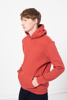 GAP, Hanorac din amestec de bumbac cu buzunar kangaroo, Rosu caramiziu GAP, Hanorac din amestec de bumbac cu buzunar kangaroo, Rosu caramiziu