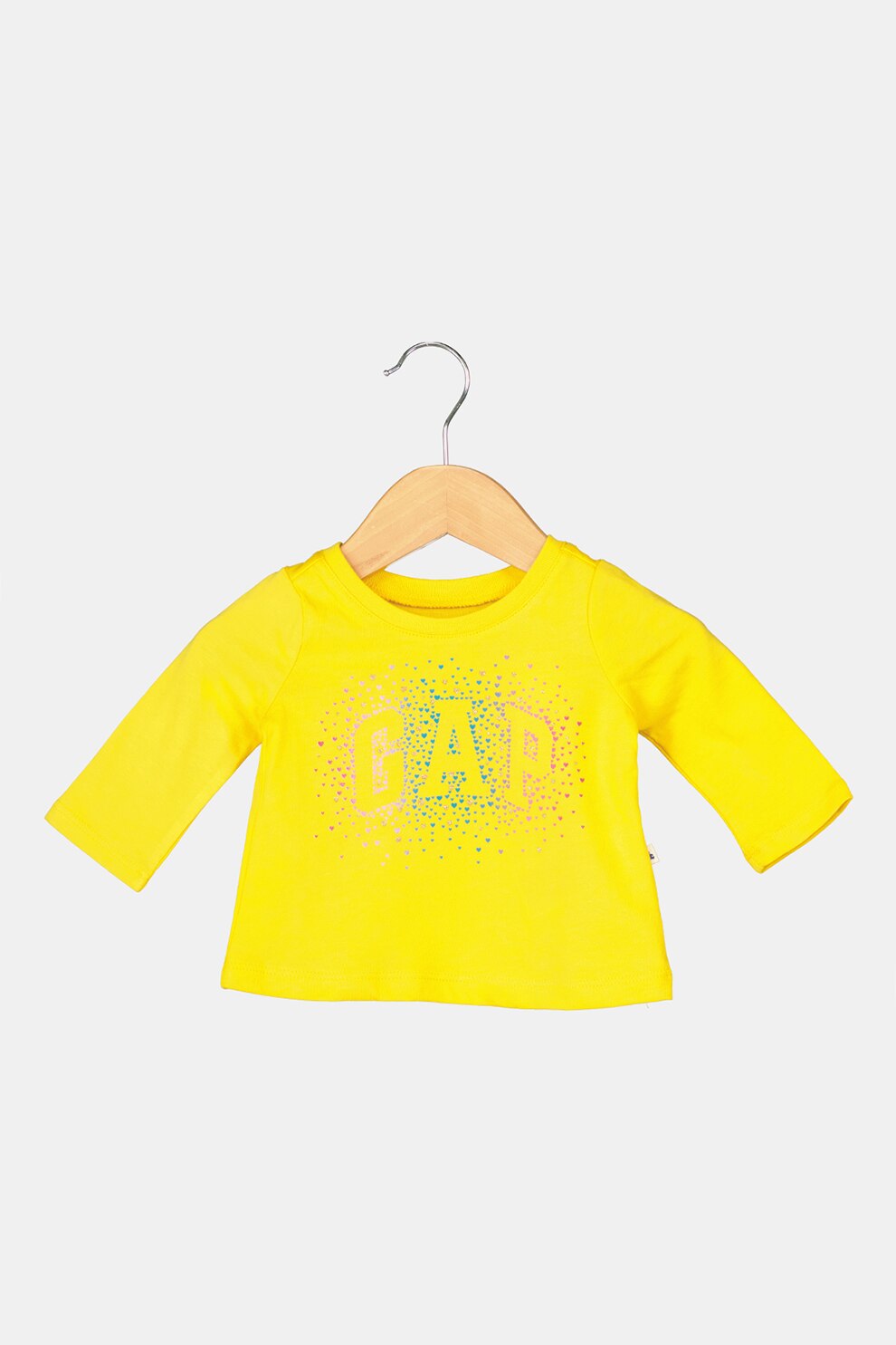 GAP, Bluza din bumbac cu imprimeu logo 000740142, Galben/Roz