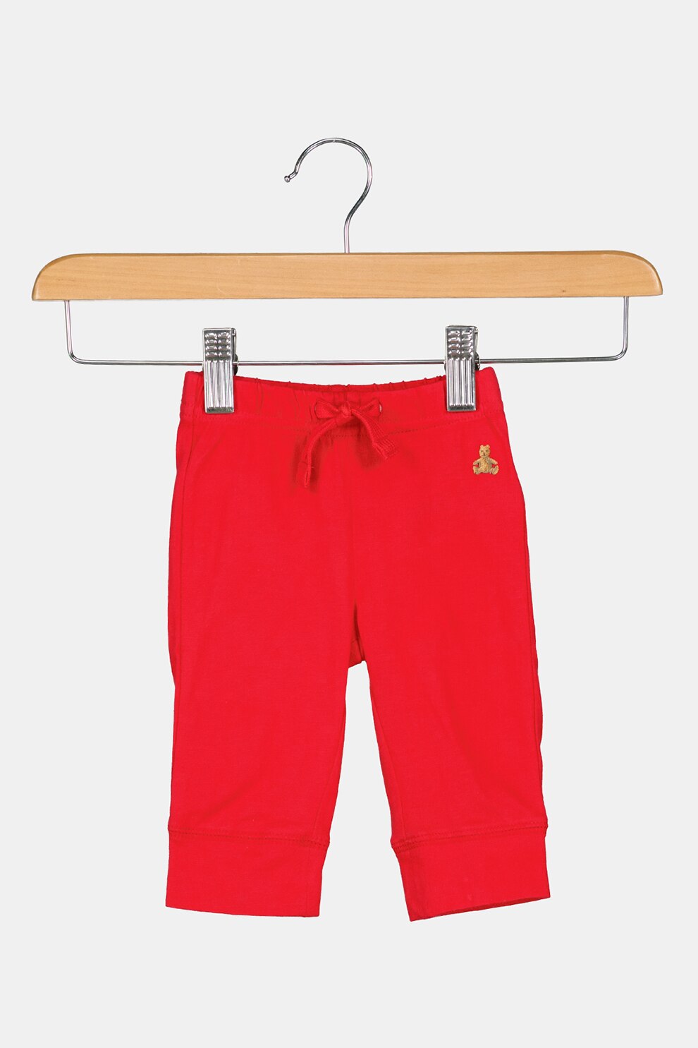 GAP, Pantaloni sport din bumbac organic cu snur de ajustare, Rosu/Maro