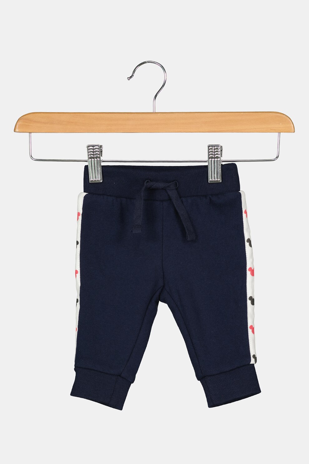GAP, Pantaloni sport cu snur de ajustare si benzi laterale contrastante, bleumarin inchis, alb