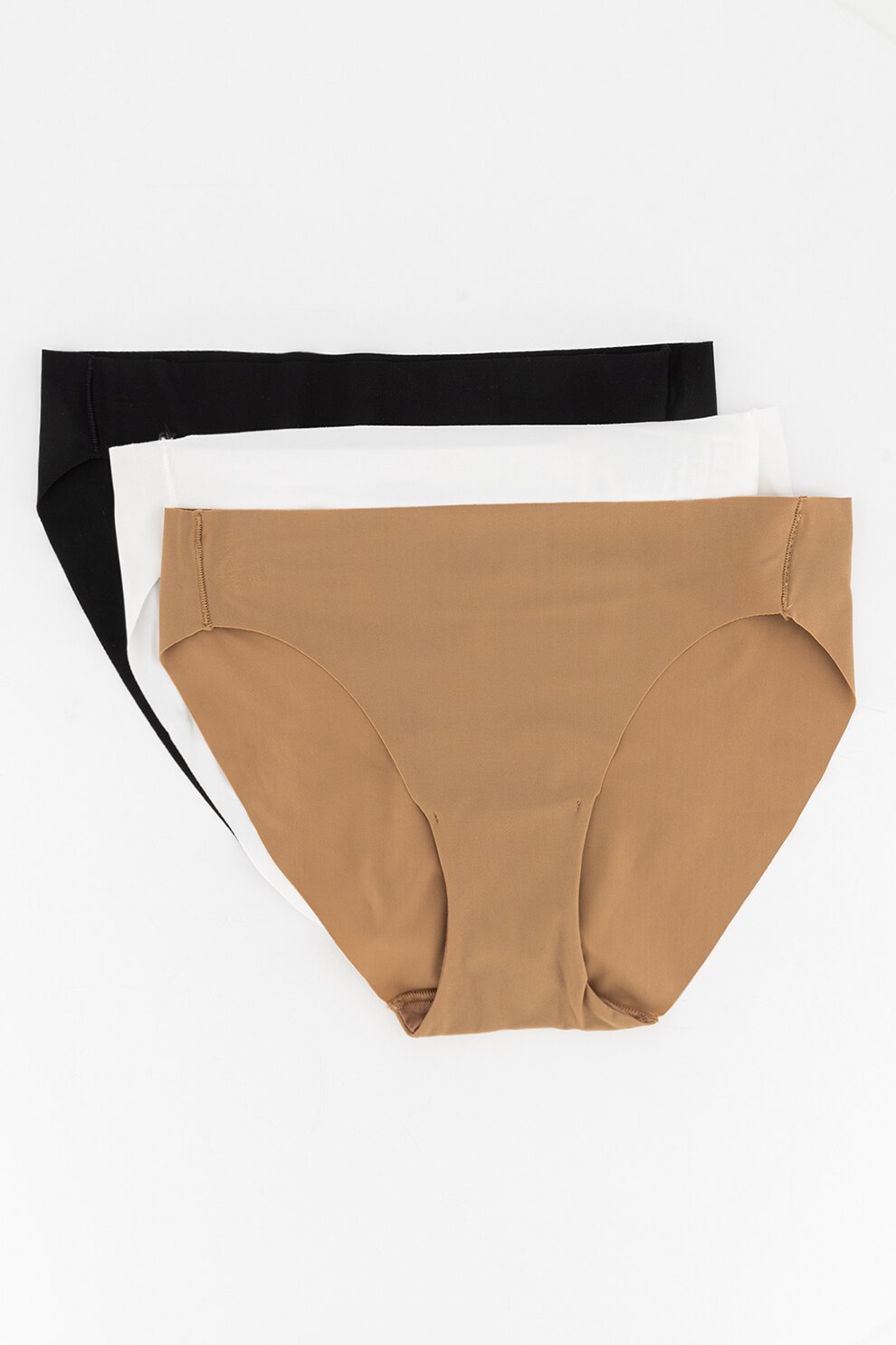 GAP, Set de chiloti, 3 perechi, Negru/Maro deschis/Alb optic