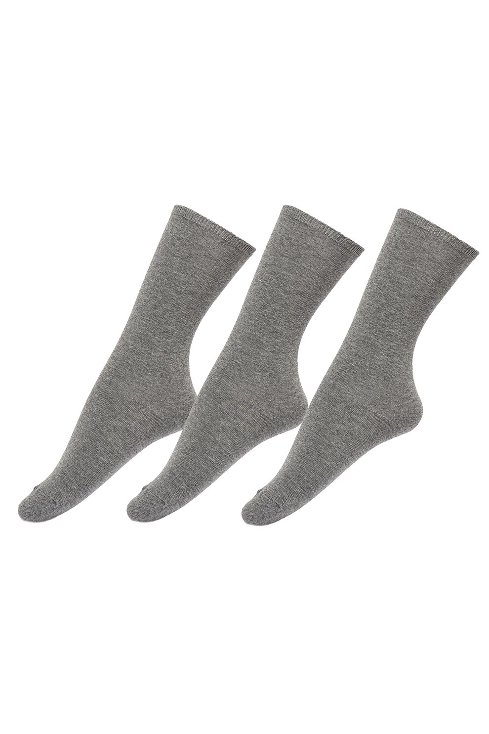 GAP, Set de sosete lungi din amestec de bumbac - 3 perechi, Gri inchis melange, One Size