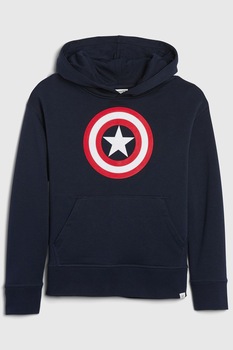 GAP, Hanorac cu buzunar kangaroo, Bleumarin/Rosu/Alb GAP, Hanorac cu buzunar kangaroo, Bleumarin/Rosu/Alb