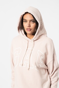 GAP, Hanorac supradimensionat cu logo, Roz pal/Alb GAP, Hanorac supradimensionat cu logo, Roz pal/Alb