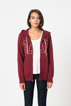 GAP, Hanorac cu fermoar si logo, Violet pruna/Roz GAP, Hanorac cu fermoar si logo, Violet pruna/Roz