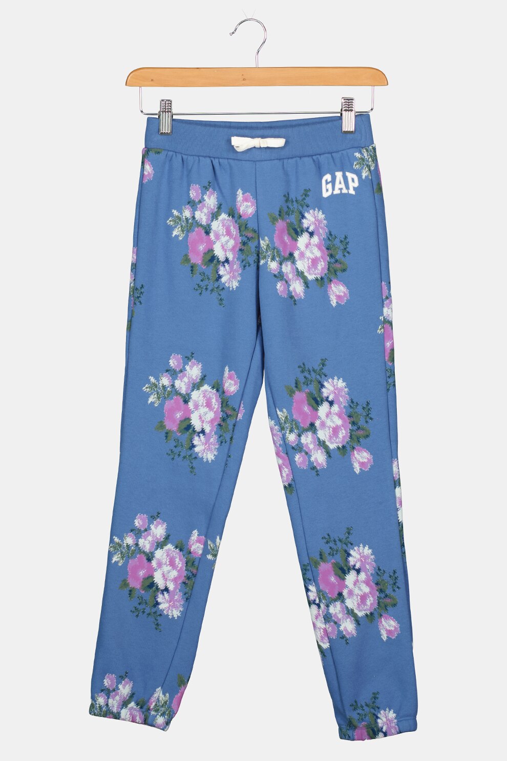 GAP, Pantaloni sport cu talie elastica, Albastru inchis/Roz/Alb