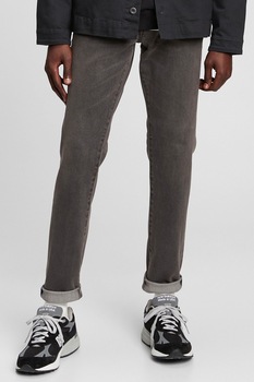 GAP, Blugi slim fit cu aspect usor decolorat, Gri GAP, Blugi slim fit cu aspect usor decolorat, Gri
