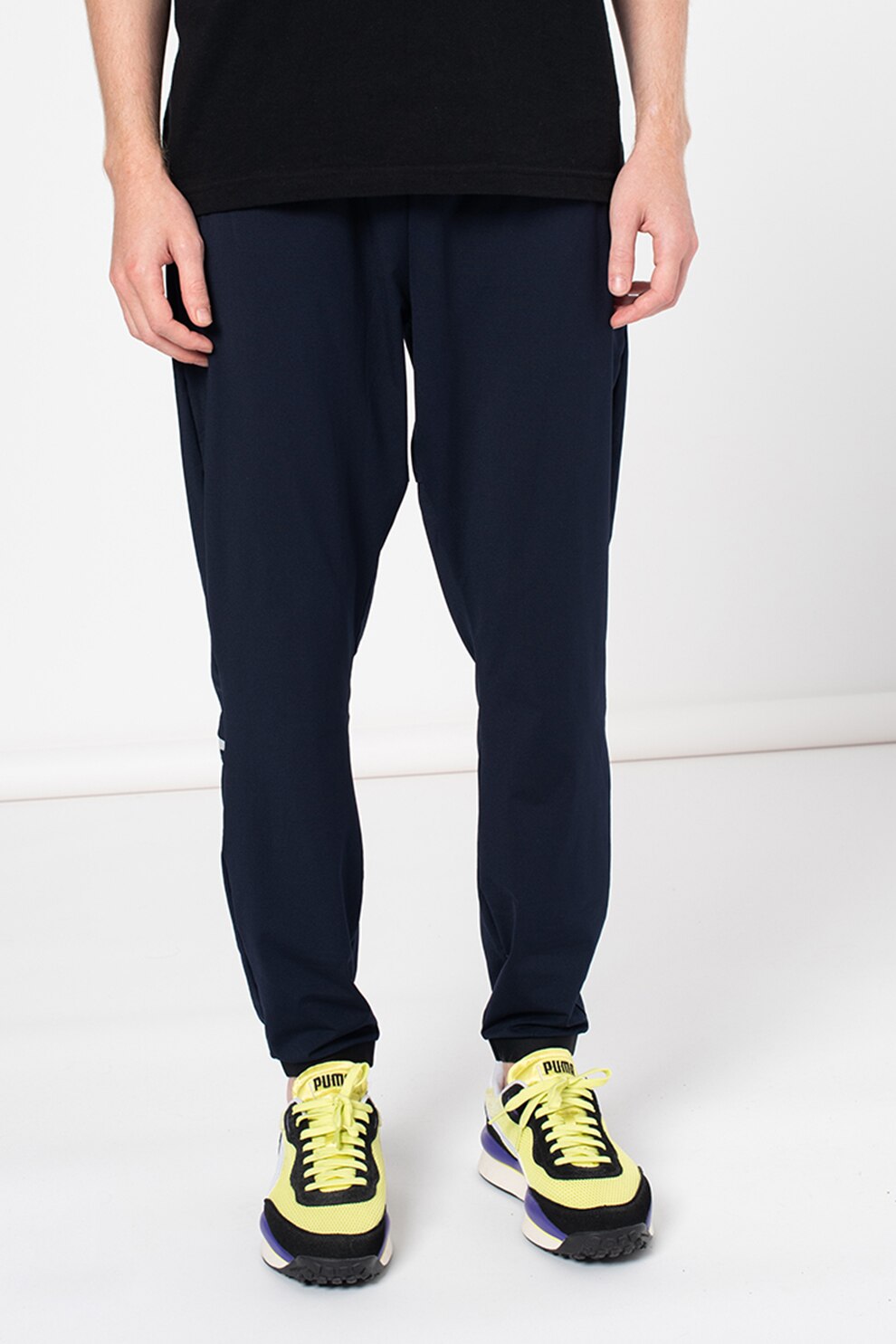 GAP, Pantaloni sport cu buzunare oblice cu fermoar, Bleumarin inchis