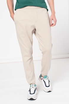 GAP, Pantaloni sport din amestec de bumbac cu buzunare laterale, Bej GAP, Pantaloni sport din amestec de bumbac cu buzunare laterale, Bej