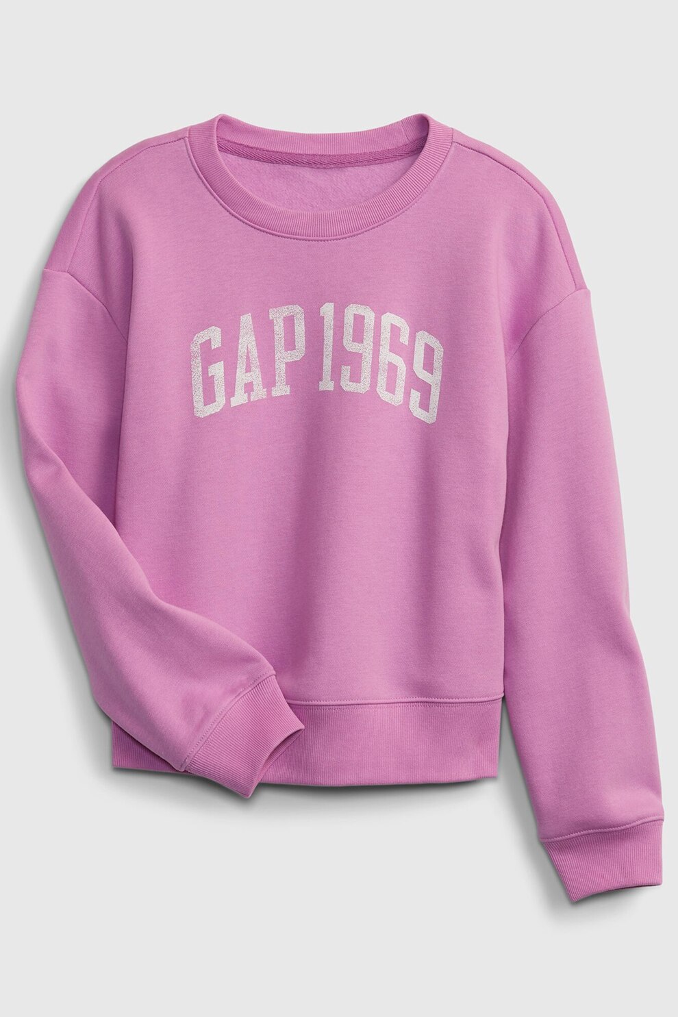 GAP, Bluza sport cu decolteu la baza gatului si imprimeu, Lila