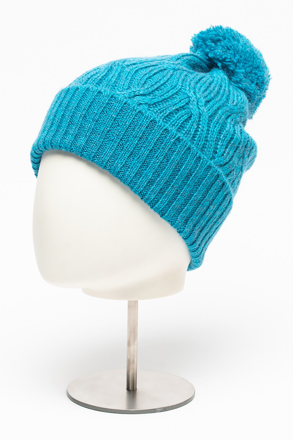 United Colors of Benetton, Caciula cu ciucure, Albastru aqua