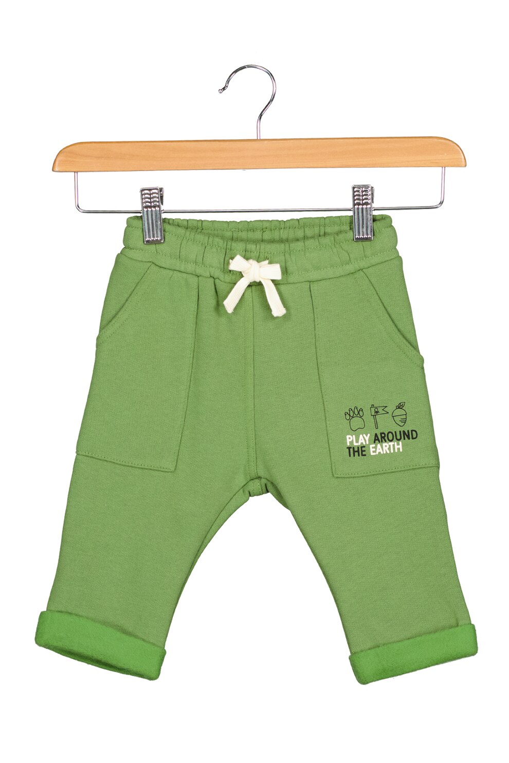 United Colors of Benetton, Pantaloni jogger cu snur de ajustare, Verde oliv