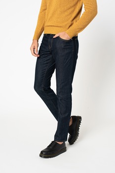 United Colors of Benetton, Blugi slim fit cu talie joasa, Bleumarin United Colors of Benetton, Blugi slim fit cu talie joasa, Bleumarin