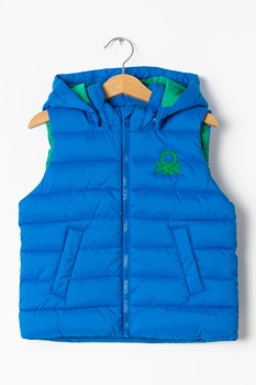 United Colors of Benetton, Vesta cu vatelina si gluga detasabila United Colors of Benetton, Vesta cu vatelina si gluga detasabila