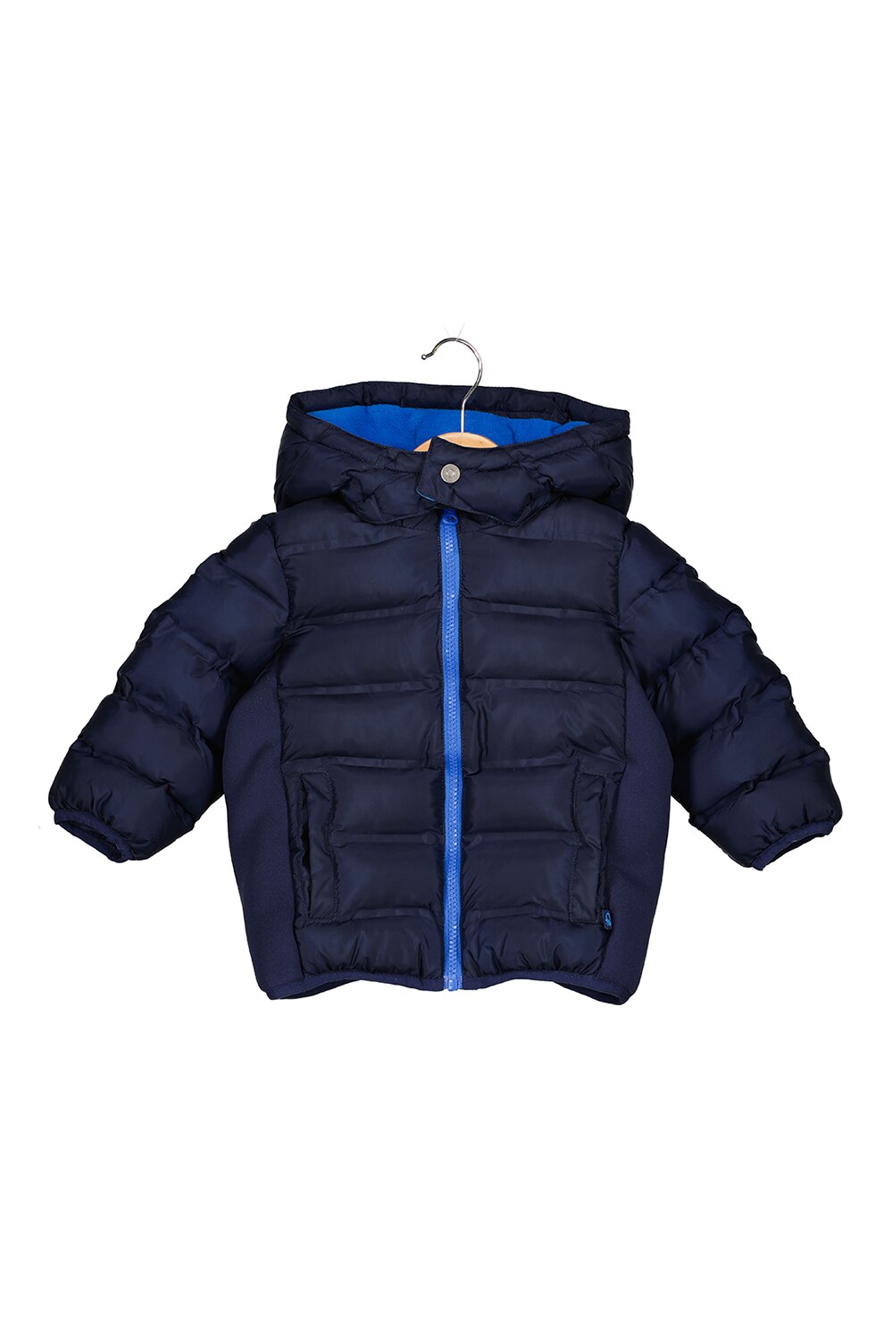 United Colors of Benetton, Geaca cu aspect matlasat, Bleumarin, 74 CM