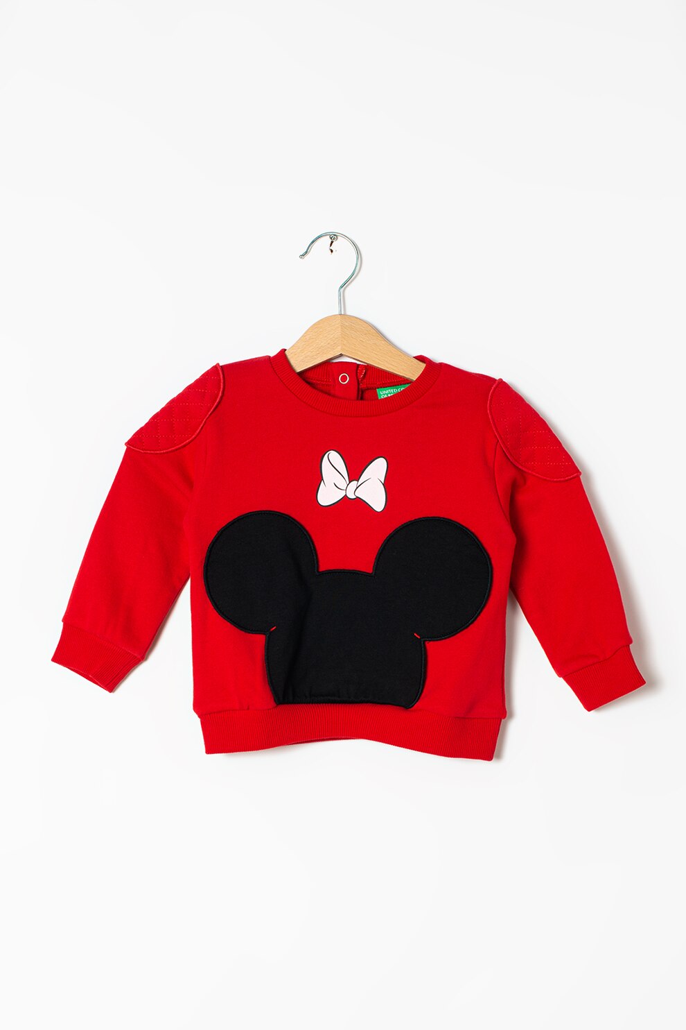 United Colors of Benetton, Bluza sport din bumbac Mickey Love, Rosu