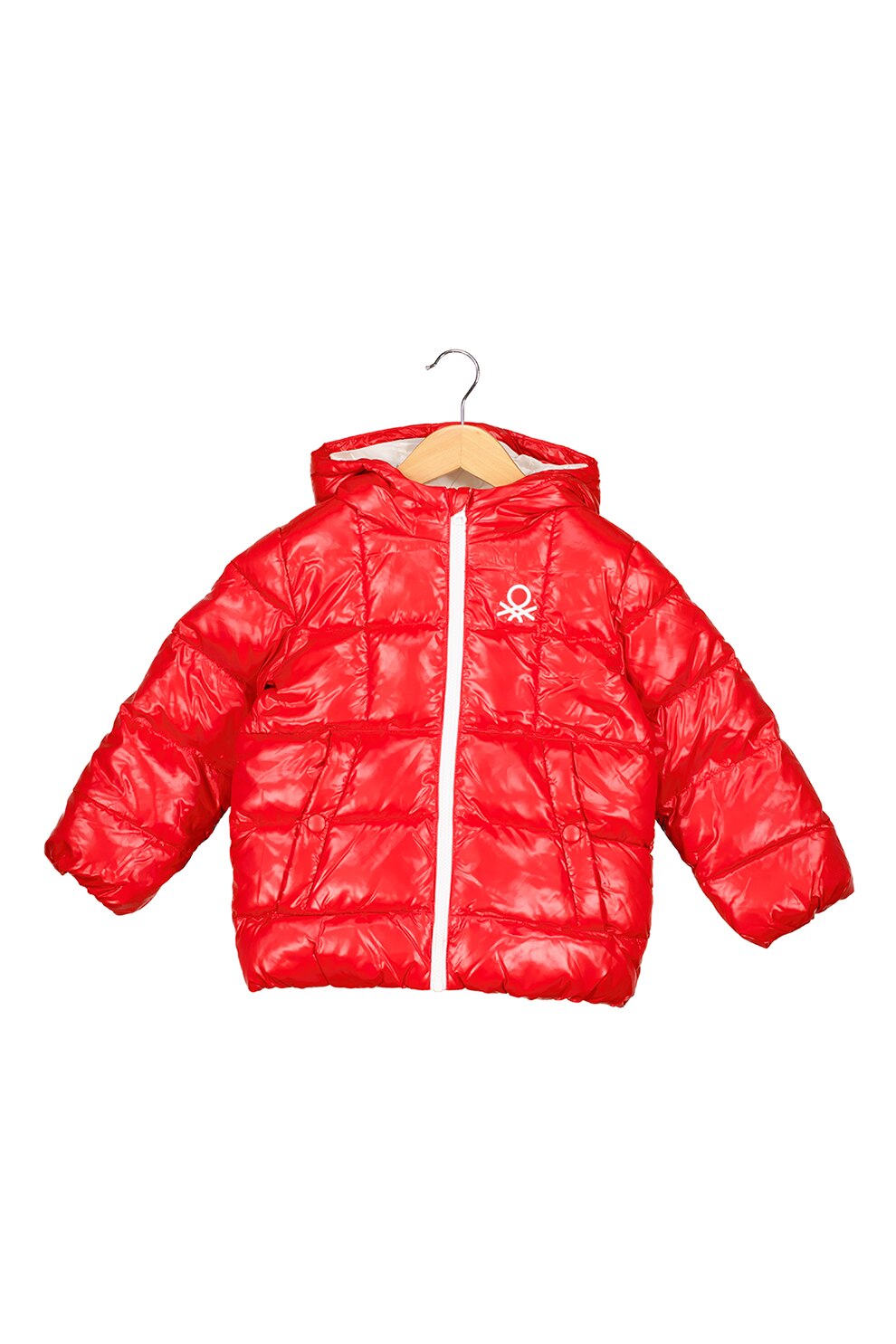 United Colors of Benetton, Geaca cu aspect matlasat, Rosu