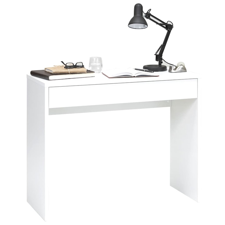 FMD fehér íróasztal széles fiókkal 100 x 40 x 80 cm 428711