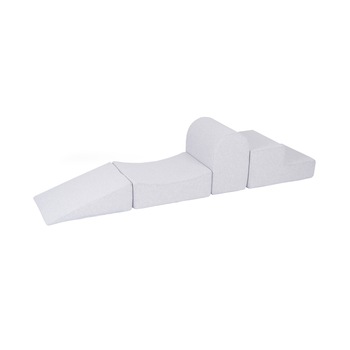 Teren de joaca pentru copii tip cursa cu obstacole din spuma moale, MISIOO, Gri, 210x45x45 cm Teren de joaca pentru copii tip cursa cu obstacole din spuma moale, MISIOO, Gri, 210x45x45 cm