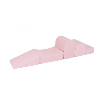Teren de joaca pentru copii tip cursa cu obstacole din spuma moale, MISIOO, Roz, 210x45x45 cm Teren de joaca pentru copii tip cursa cu obstacole din spuma moale, MISIOO, Roz, 210x45x45 cm