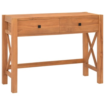 Birou de studiu vidaXL, Lemn de tec reciclat, 100 x 40 x 75 cm, Maro Birou de studiu vidaXL, Lemn de tec reciclat, 100 x 40 x 75 cm, Maro