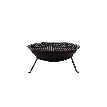 Vatra de foc cu grill, 55 x 26 cm, negru, otel, WFB50 Vatra de foc cu grill, 55 x 26 cm, negru, otel, WFB50