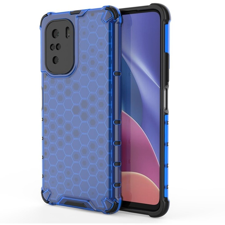 Калъф Honeycomb Case armor за Xiaomi Redmi K40 Pro+ / K40 Pro / K40 / Poco F3, син