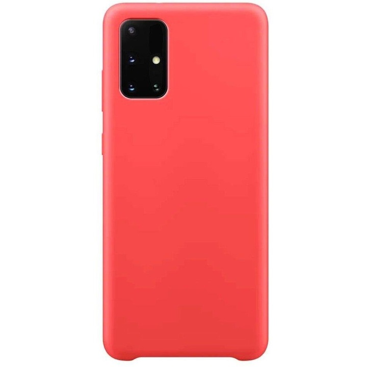 Калъф Ultra Silicone Case Soft Flexible Rubber за Samsung Galaxy S21 Ultra 5G, червен
