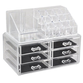 Organizator pentru cosmetice Selling Depot ®, 22 de spatii de depozitare, transparent Organizator pentru cosmetice Selling Depot ®, 22 de spatii de depozitare, transparent