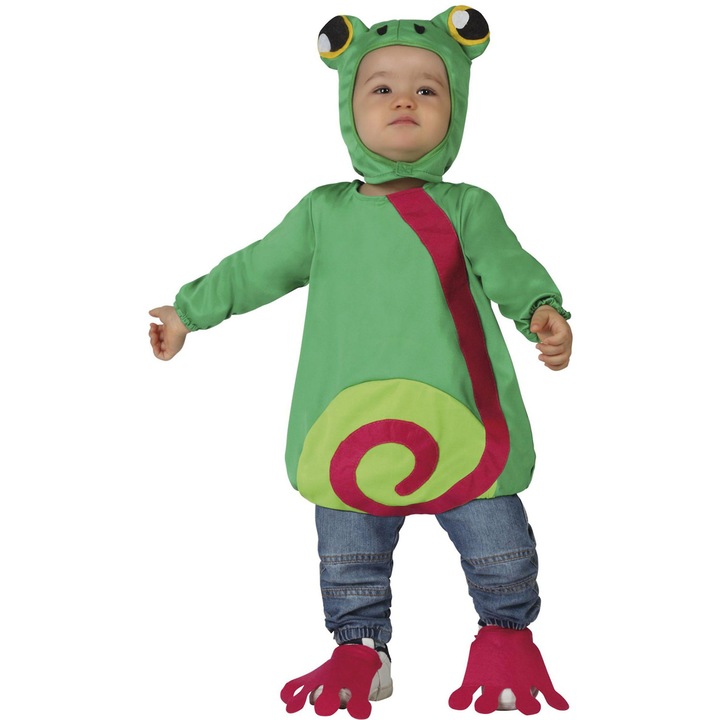 Gyermek farsangi jelmez Atosa Béka 264484 1-39, Béka, 4 részes, Zöld, 0-6 hónap