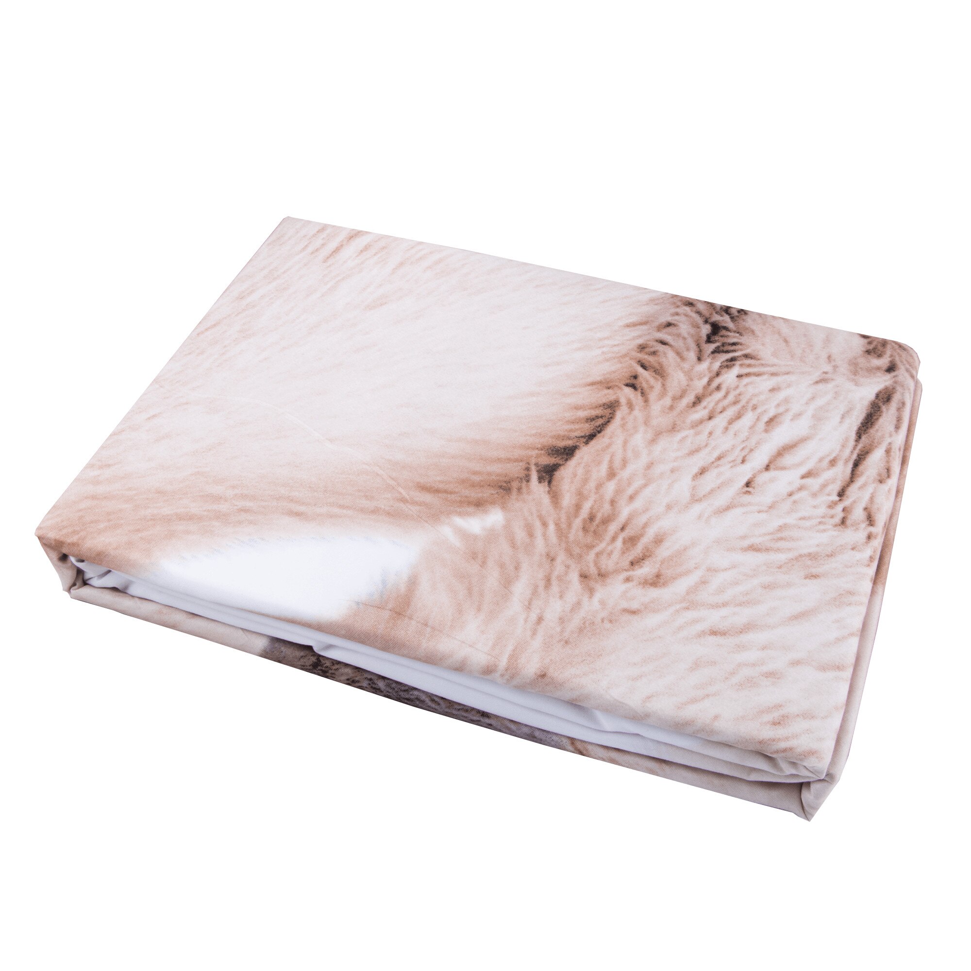 Set lenjerie de pat 2 persoane Sleep Time Essentials, 3 piese, imprimeu ursi polari, 100% micropercal, Alb