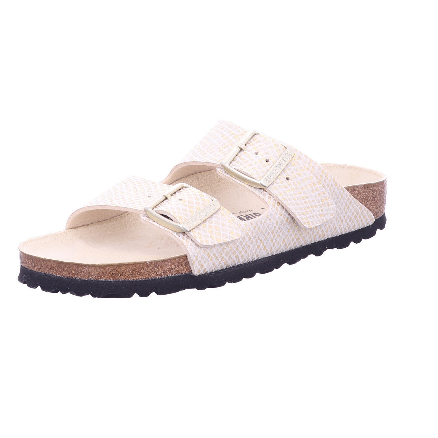 Papuci Birkenstock, Arizona, Talpa EVA, Birko-flor, Alb/Maro, 41 EU