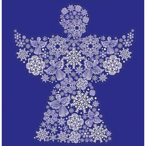 Sticker pentru geam - ingeras alb, 30 x 30 cm