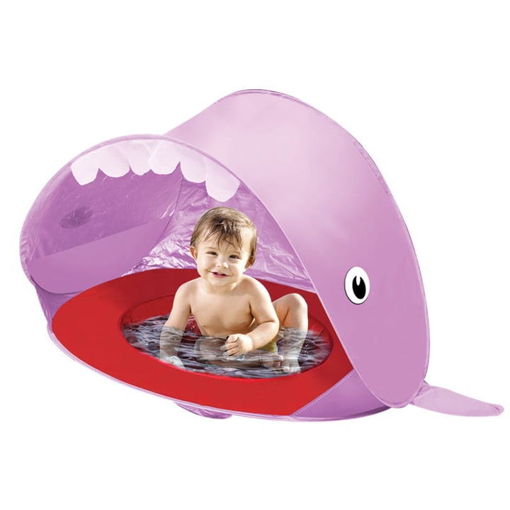 Детска палатка Habarri, модел Whale, 70 см x 120 см x 83 см, Полиестер, Многоцветен