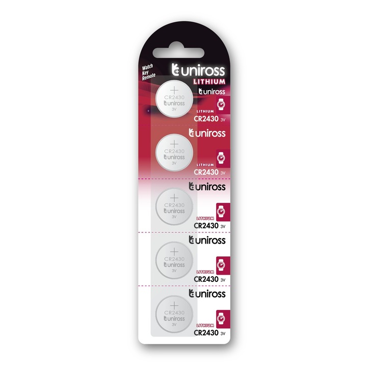 Литиеви Батерии Uniross CR2430, Блистер, 5бр
