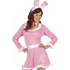 Дамски карнавален костюм Widmann Bunny Girl 562923 1-38, Зайче, Розов/Бял, S-M