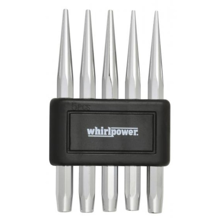 Kit de potrivire a gaurilor, WhirlPower, 5 bucati, Negru/Argintiu