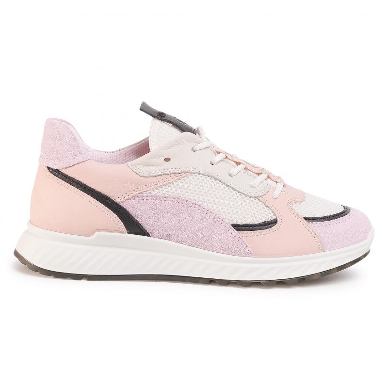 Pantofi sport dama, Ecco St.1 W, piele intoarsa, siret, roz
