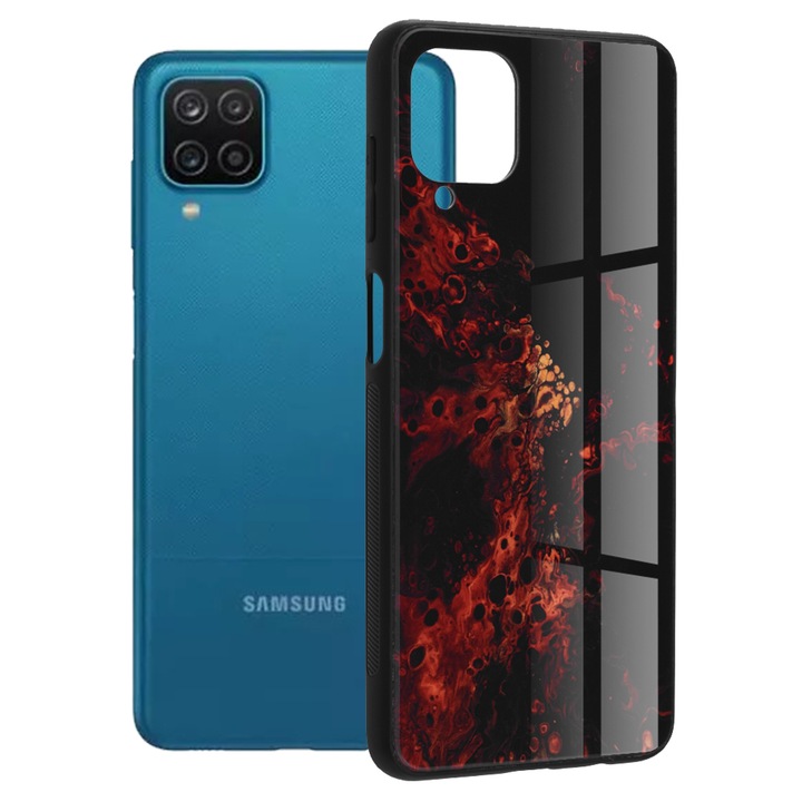 Кейс за Samsung Galaxy A12 / A12 Nacho, Techsuit Glaze Series, Red Nebula