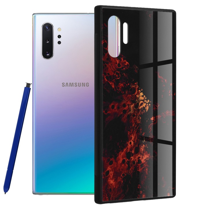 Калъф за Samsung Galaxy Note 10 Plus/Note 10 Plus 5G, Techsuit Glaze Series, Red Nebula