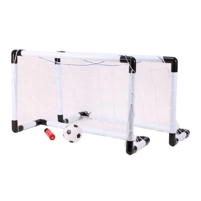 Set fotbal 2 porti cu plasa PROCART, 62x42x31 cm, pompa si minge incluse