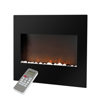 Semineu electric, ML-Design, negru, sticla calita, metal acoperit cu pulbere, 68 x 48 x 12 cm, 2000 W, luminozitatea reglabila, 2 niveluri de incalzire Semineu electric, ML-Design, negru, sticla calita, metal acoperit cu pulbere, 68 x 48 x 12 cm, 2000 W, luminozitatea reglabila, 2 niveluri de incalzire
