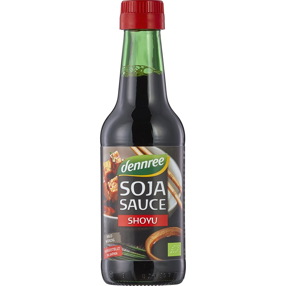 Sos de soia Shoyu fin si picant, Dennree, bio, 250ml