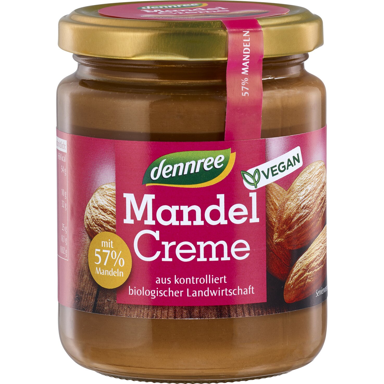 Crema de migdale VEGANA, Dennree, bio, 250g